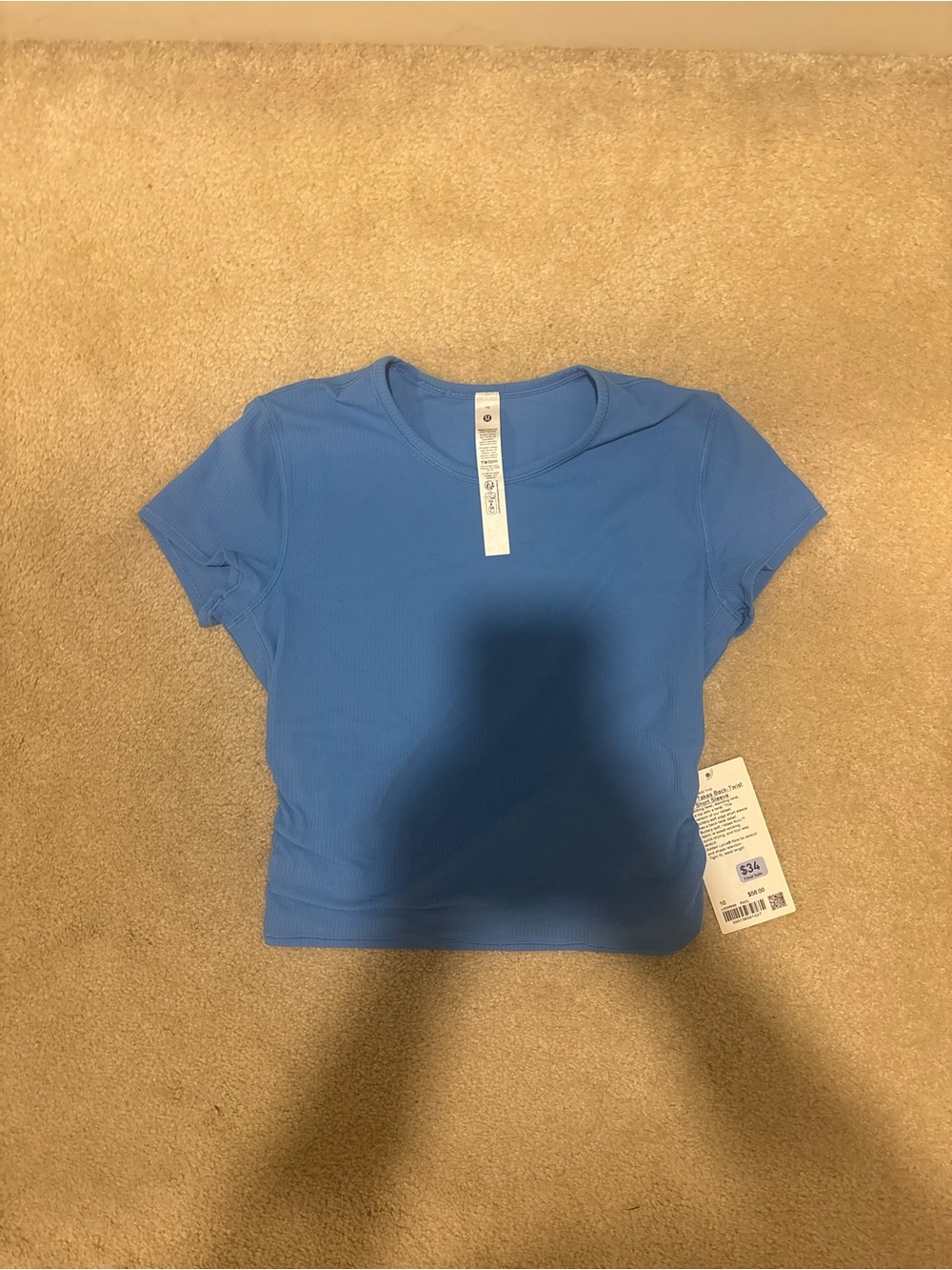Women’s All It Takes Back-Twist Rib Short Sleeve Shirt